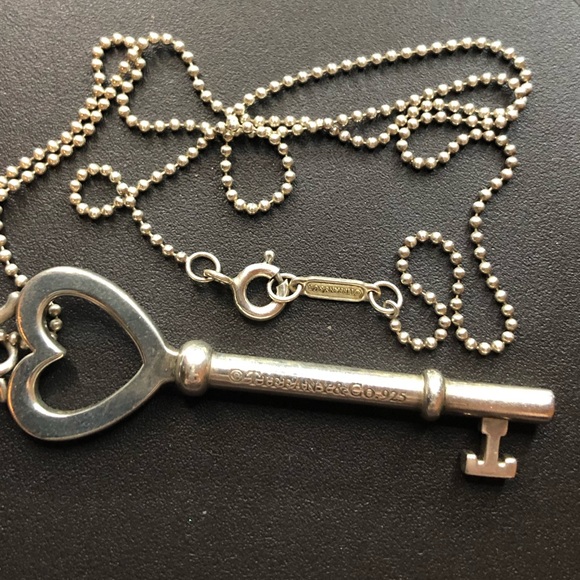 Tiffany & Co 925 Sterling Silver 2” Key Necklace - Picture 2 of 2